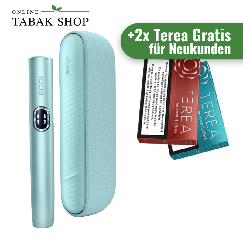 IQOS ILUMA i Breeze Blue + 2 Gratis Packungen