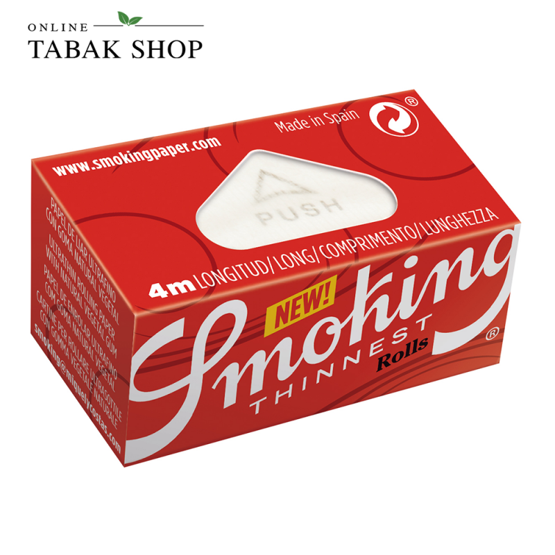 Smoking "Thinnest" Roll Ultrathin Paper 4m Packung