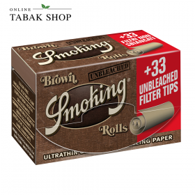 Smoking BROWN ROLL + TIPS Ultra Thin Paper 4m