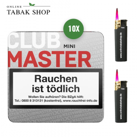 Clubmaster "Mini Red" (10x 20er) + 2 Sturmfeuerzeuge - 56,80 €
