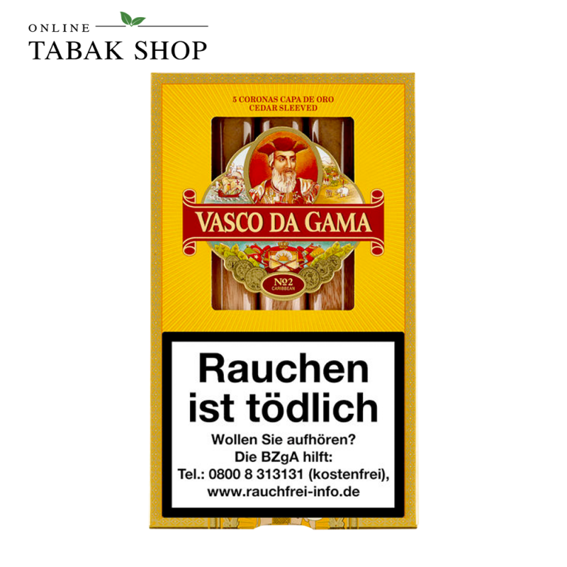 Vasco da Gama Capa de Oro "No.2 Caribbean" Zigarren [No. 921] 5er Schachtel
