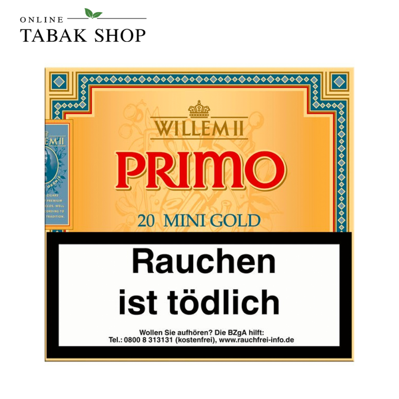 Willem II Primo Mini Gold Sumatra Zigarillos 20er Schachtel