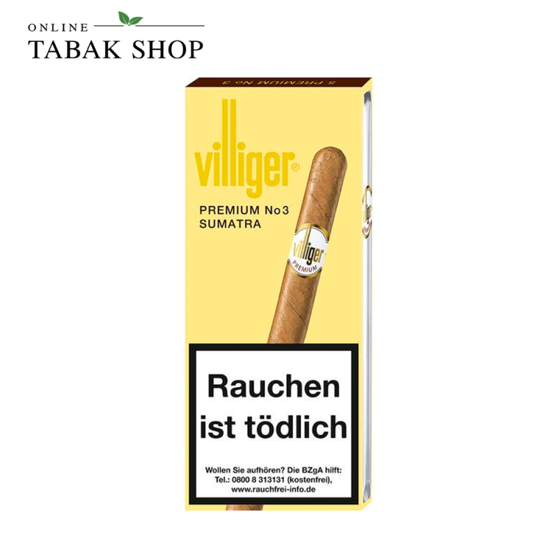 Villiger "Premium No.3 Sumatra" Zigarren 5er Schachtel