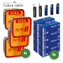 PALL MALL Tabak (4 x 220g) + 2.000 GIZEH Special Tip Hülsen + 3 Feuerzeuge + 2 Sturmfeuerzeuge