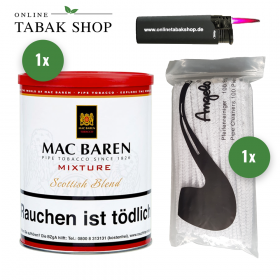 Mac Baren Mixture Scottish Blend (1x 250g) + 100 Pfeifenreiniger , 1 Sturmfeuerzeug - 52,70 €