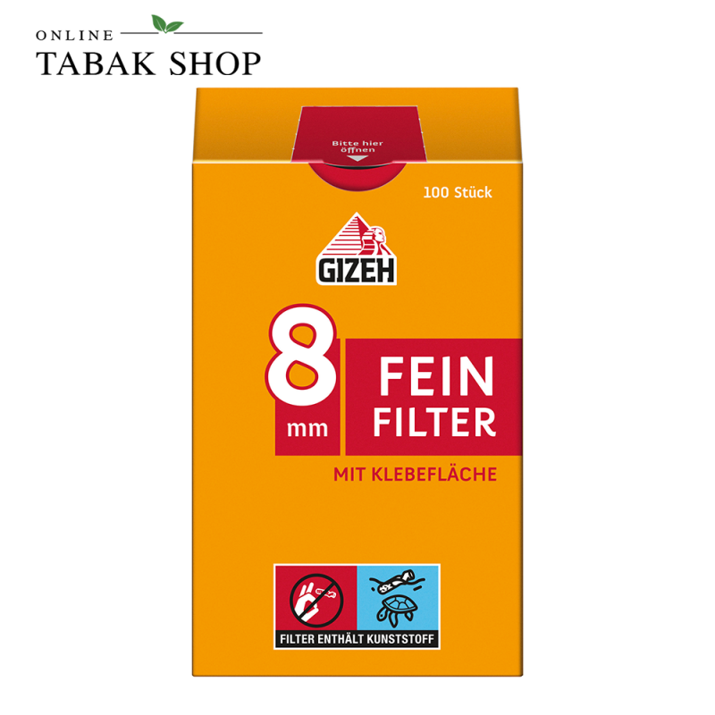 GIZEH Feinfilter 100er Packung 8mm