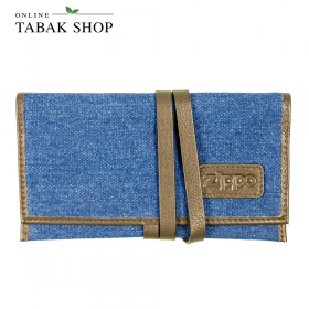 Zippo Tabakbeutel / Tabaktasche Jeans-Lederoptik KS mit Lederband in Geschenkbox, geschlossen - 29,95 €