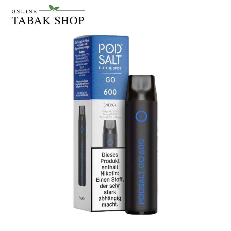 PodSalt GO 600 Einweg E-Zigarette Energy (1x 2ml - 20mg/ml Nikotin)