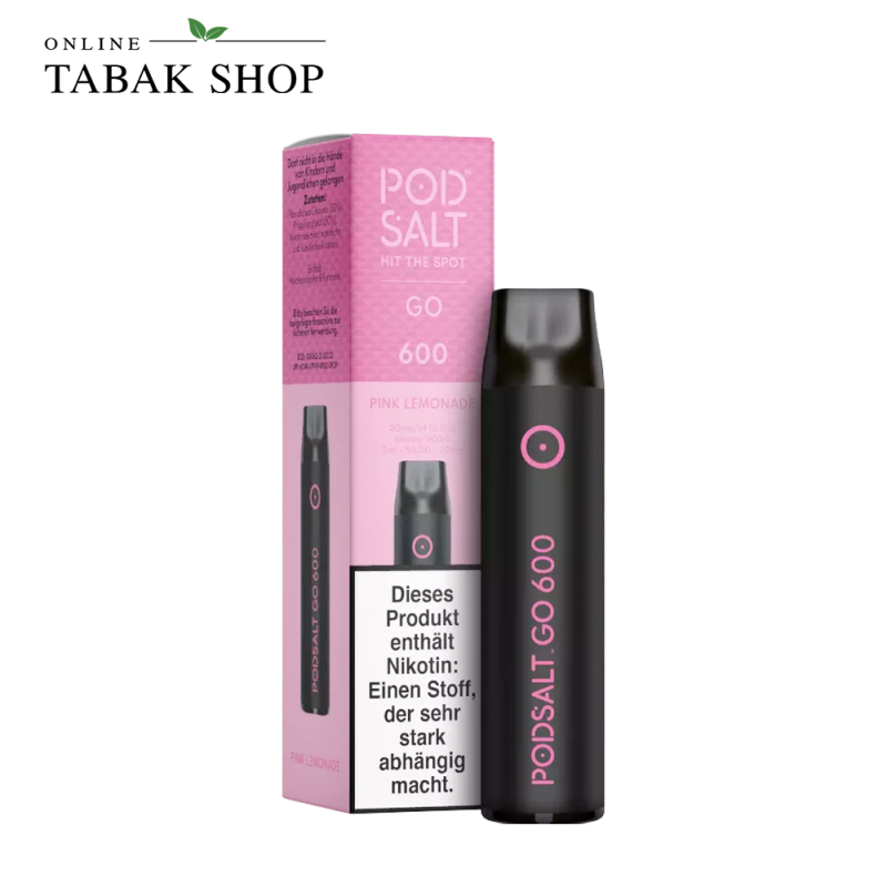 PodSalt GO 600 Einweg E-Zigarette Pink Lemonade (1x 2ml - 20mg/ml Nikotin)