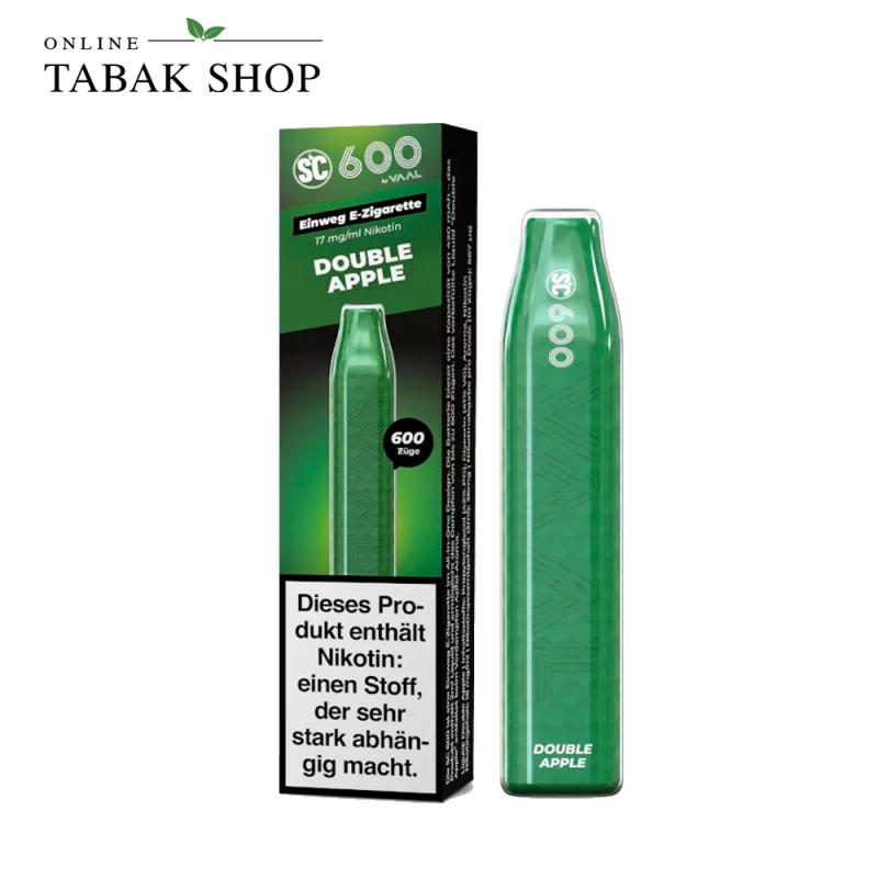 SC 600 Einweg E-Zigarette »Double Apple« (1x 2ml - 17mg/ml Nikotin)