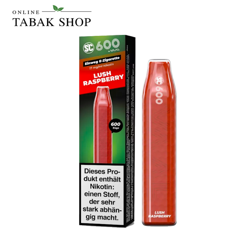 SC 600 Einweg E-Zigarette »Lush Raspberry« (1x 2ml - 17mg/ml Nikotin)