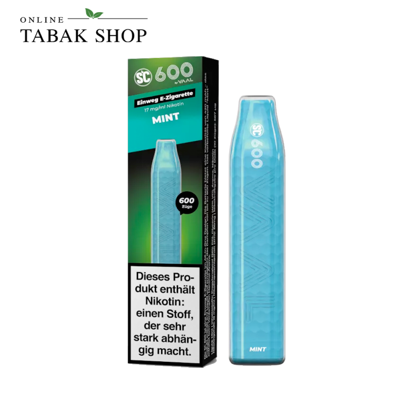 SC 600 Einweg E-Zigarette »Mint« (1x 2ml - 17mg/ml Nikotin)