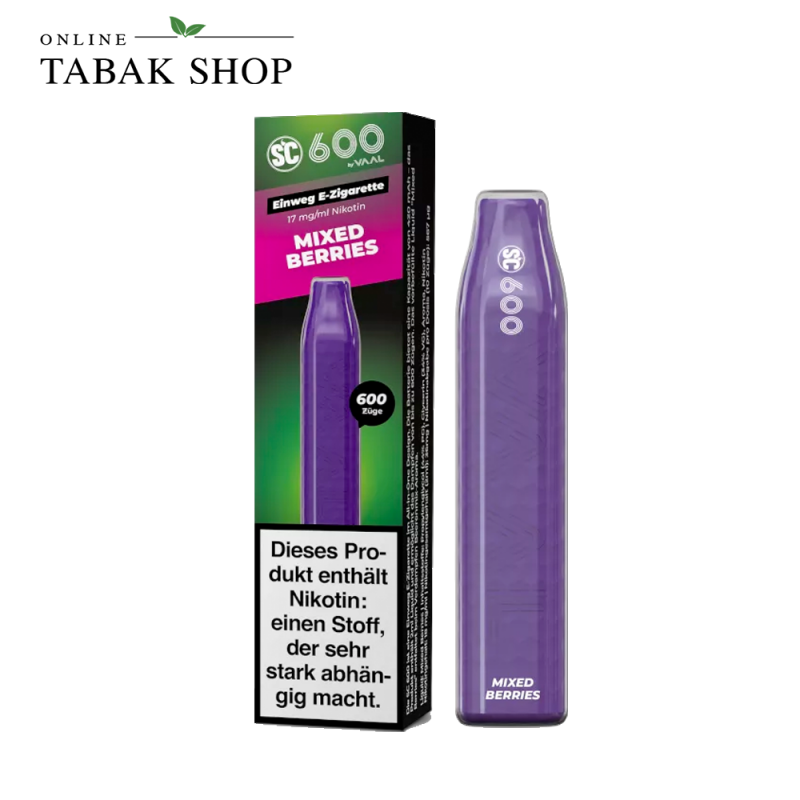 SC 600 Einweg E-Zigarette »Mixed Berries« (1x 2ml - 17mg/ml Nikotin)