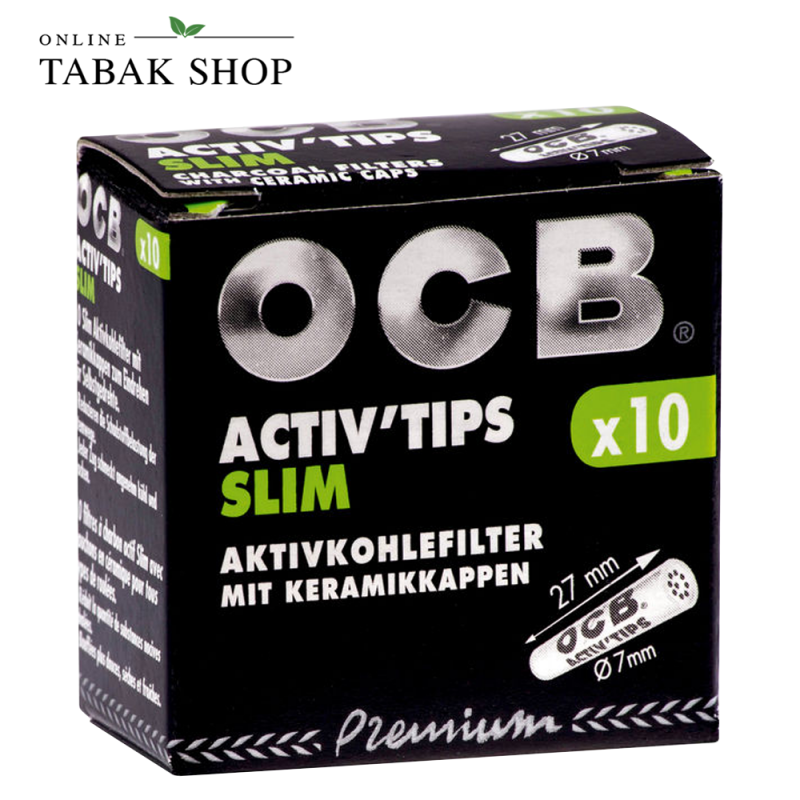 OCB Activ Tips Slim 7mm 1 Packung á 10 Filter