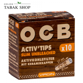 OCB Activ Tips Unbleached Slim 7mm 1 Packung á 10 Filter - 1,95 €
