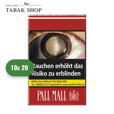 Pall Mall Red Zigaretten "ohne Filter Soft OP" (10 x 20er)