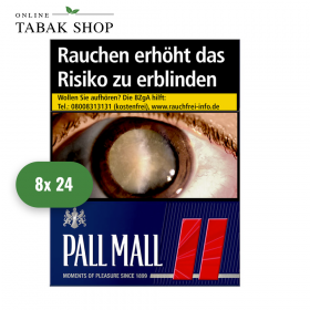 Pall Mall Red Zigaretten "XXL" (8 x 24er) - 64,00 €