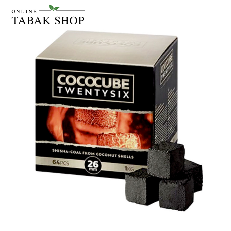 Cococube Twentysix Shisha Kohle Briketts 64er - 26mm (1x 1kg)