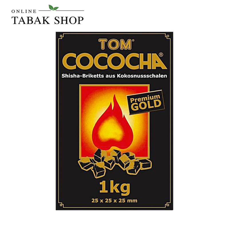Tom Cococha Shisha Natur-Kohle Gold 72er (1x 1kg)