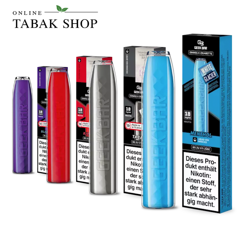 Geek Bar Vape Einweg E-Zigarette | alle Sorten | 18mg/ml Nikotin