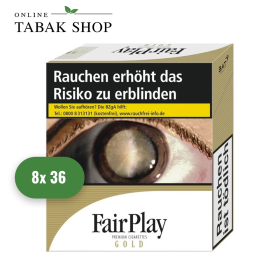 Fair Play Gold Zigaretten "XXXL" (8 x 36er) - 81,60 €