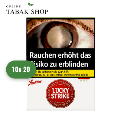 Lucky Strike Original Red Zigaretten ohne Filter Soft "OP" (10 x 20er)