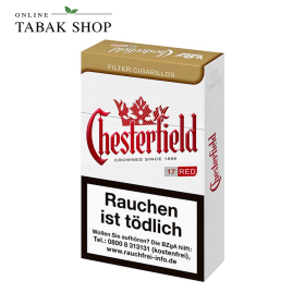 Chesterfield Rot / Red King Size Naturdeckblatt Filter Zigarillos (1x 17) - 3,00 €