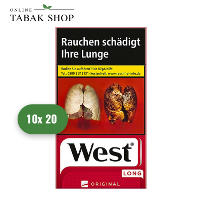 West Original Red Zigaretten "Long OP" (10 x 20er)