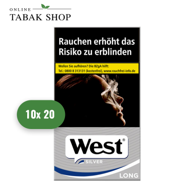 West Silver "Long OP" Zigaretten (10 x 20er)