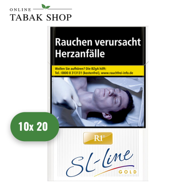 R1 Slim Line Gold Zigaretten "OP" (10 x 20er)