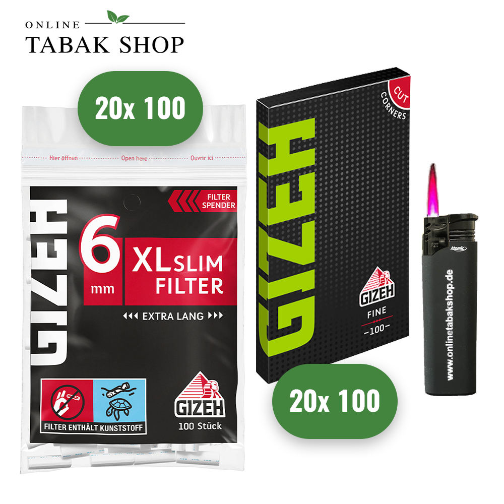 Gizeh XL Slim Filter + Blättchen online kaufen » Online Tabak Shop