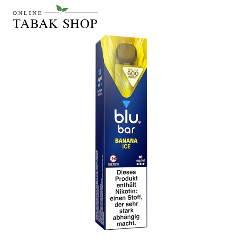 Blu Bar Einweg E-Shisha E-Zigarette Banana Ice (18mg/ml Nikotin) - packshot