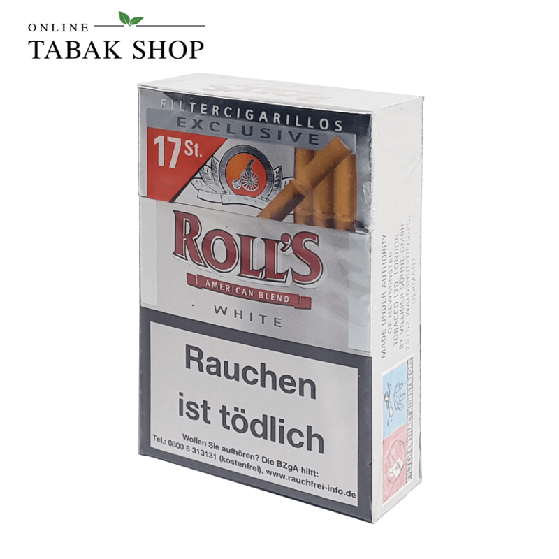 Rolls "Exclusive White" Filter Zigarillos Naturdeckblatt (1x 17er)