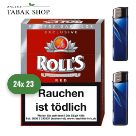 Roll's Red American Blend Zigarillos (24 x 23er) + 2 Feuerzeuge - 101,20 €