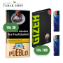 Pueblo Classic Tabak (10 x 30g) + GIZEH Black Fine Blättchen (10 x 100er) + 2 Feuerzeuge