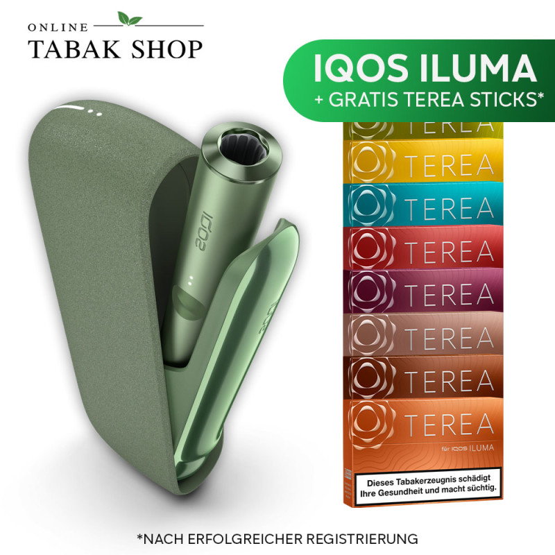 IQOS ILUMA Angebot Gratis TEREA Sticks moss green