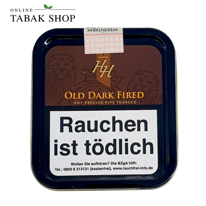HH Old Dark Fired Hot Pressed Pipe Tobacco Pfeifentabak (1x 50g) Dose