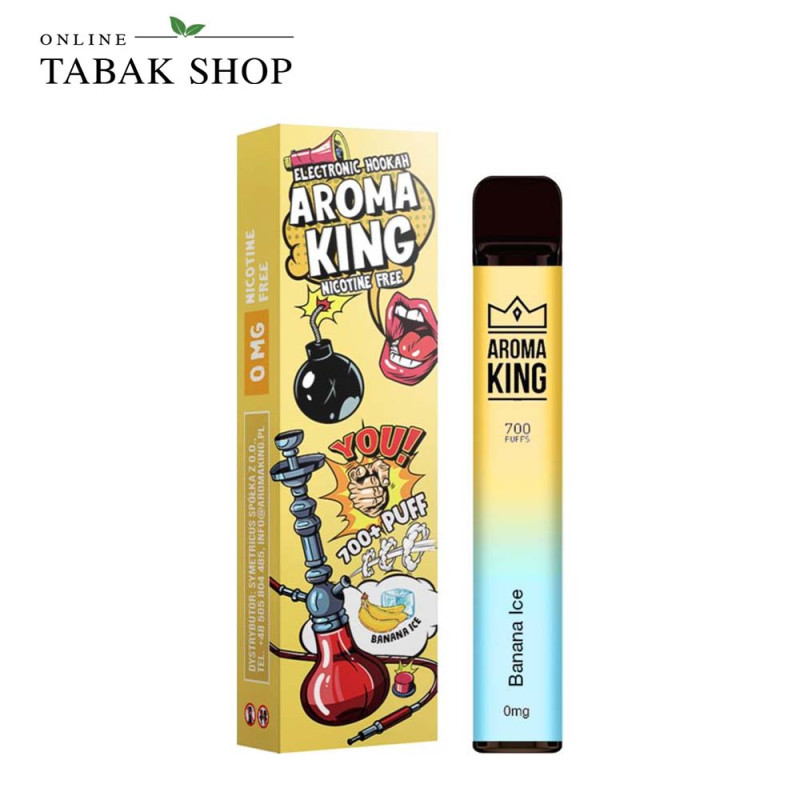 Aroma King 700 Einweg E-Zigarette ohne Nikotin Banana Ice
