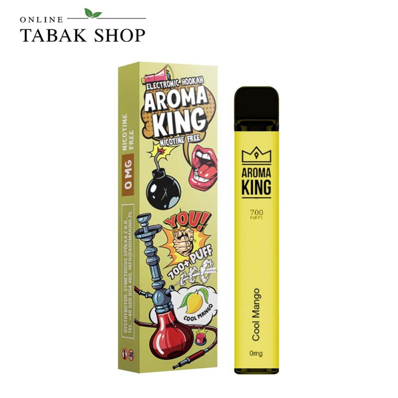 Aroma King 700 Einweg E-Zigarette ohne Nikotin Cool Mango