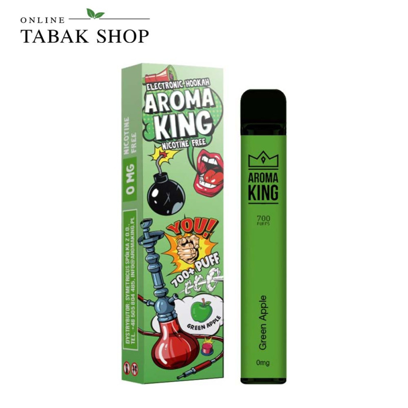 Aroma King 700 Einweg E-Zigarette ohne Nikotin Green Apple