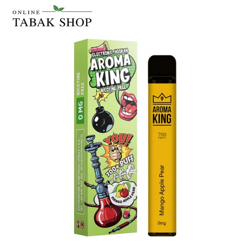 Aroma King 700 Einweg E-Zigarette ohne Nikotin Mango Apple Pear