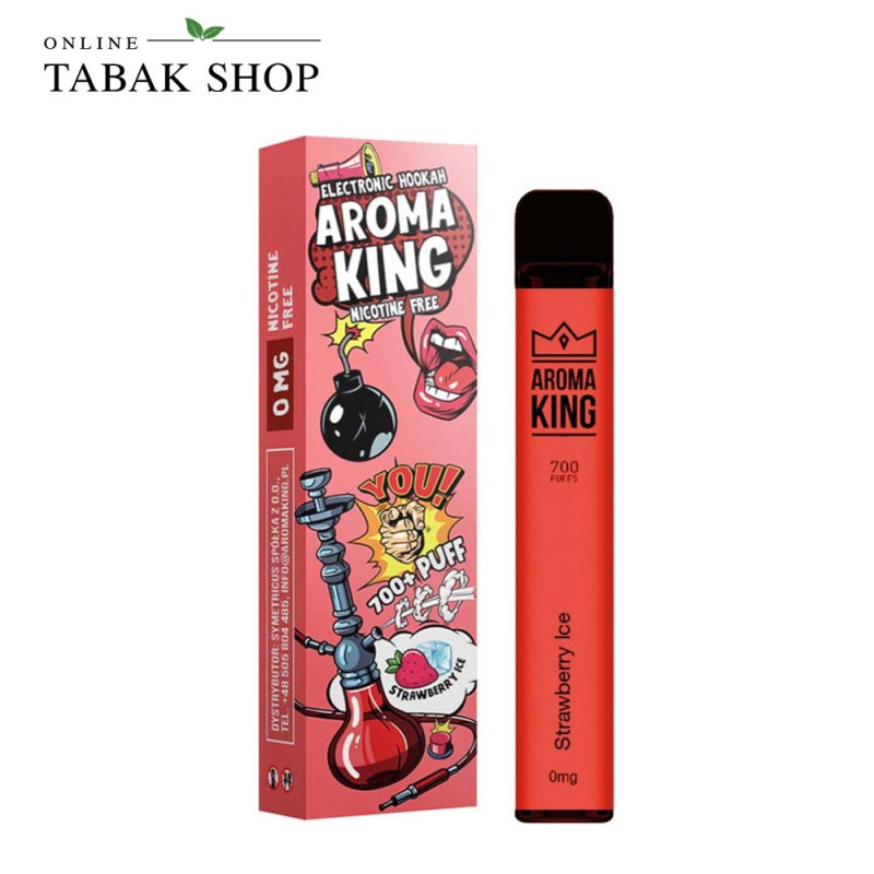 Aroma King 700 Einweg E-Zigarette ohne Nikotin Strawberry Ice