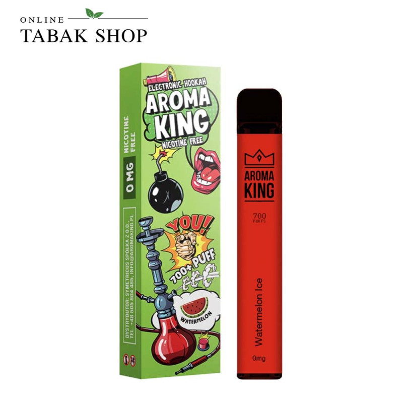 Aroma King 700 Einweg E-Zigarette ohne Nikotin Watermelon Ice