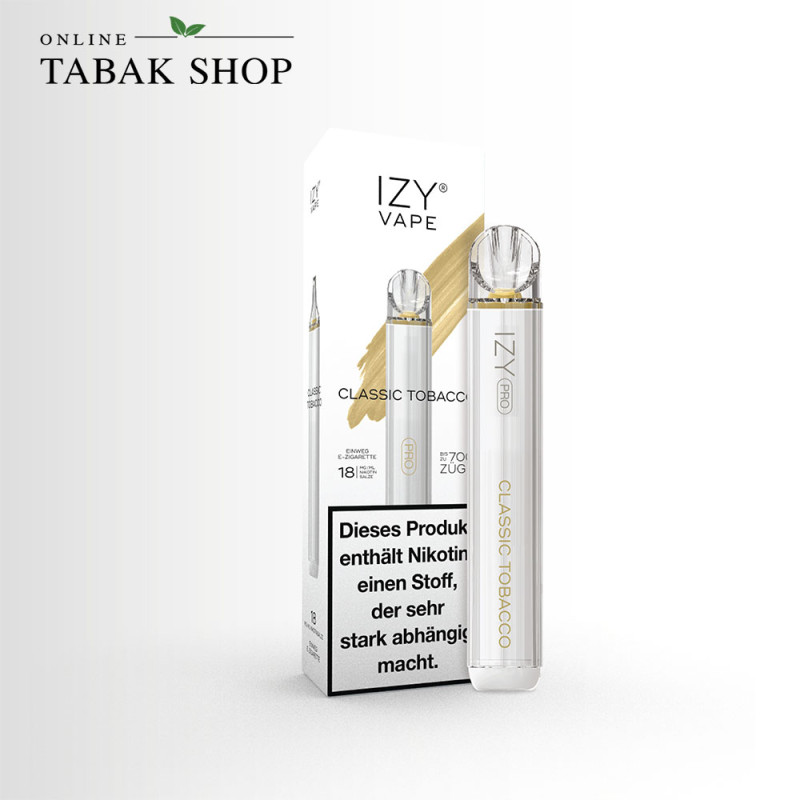 IZY PRO Vape Einweg E-Zigarette Classic Tobacco 18 mg/ml Nikotin