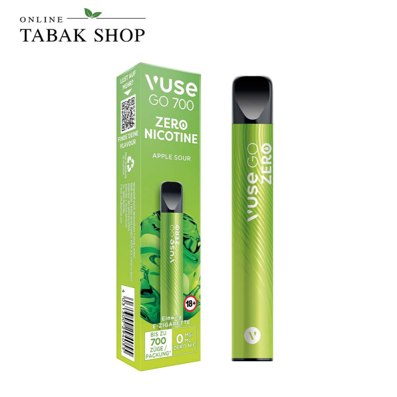 Vuse Go 700 Einweg E-Shisha E-Zigarette (0mg / ml Nikotin) Apple Sour