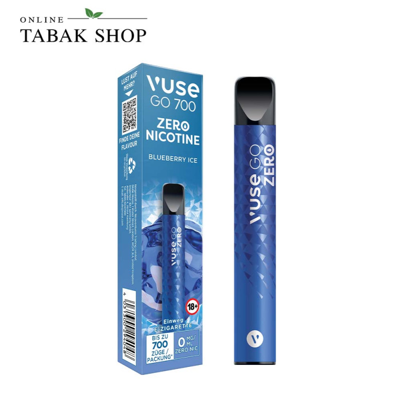 Vuse Go 700 Einweg E-Shisha E-Zigarette (0mg / ml Nikotin) Blueberry Ice
