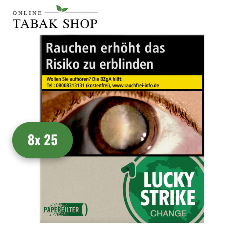 Lucky Strike Change Dark Green Giga Zigaretten (8 x 25er)