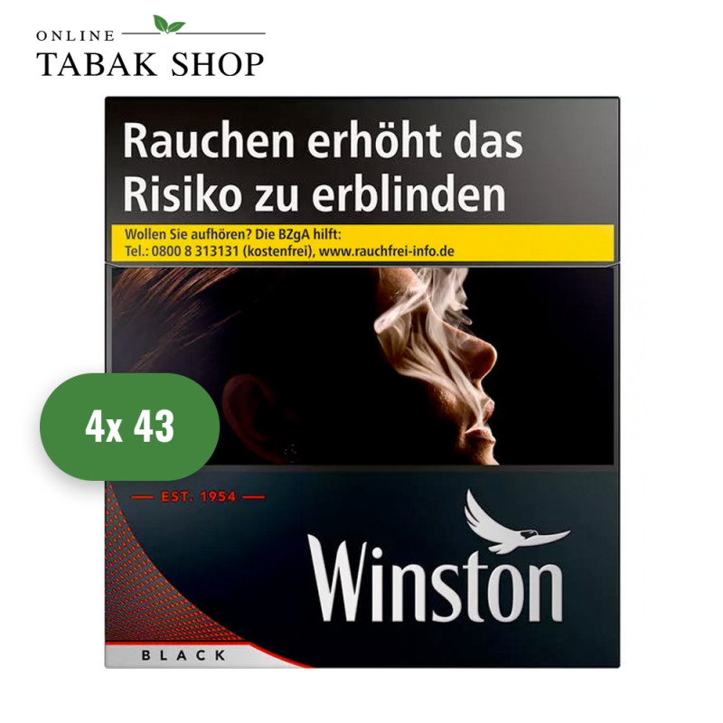 Winston Black Zigaretten 5XL (4 x 43er)