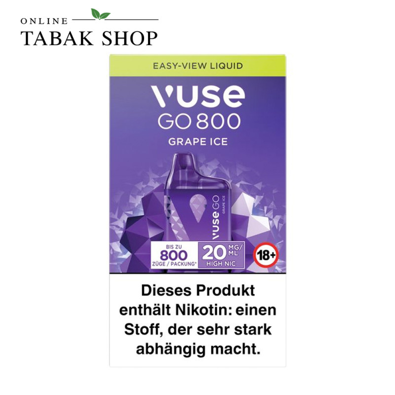 Vuse Go 800 Box Grape Ice (20mg/ml Nikotin)
