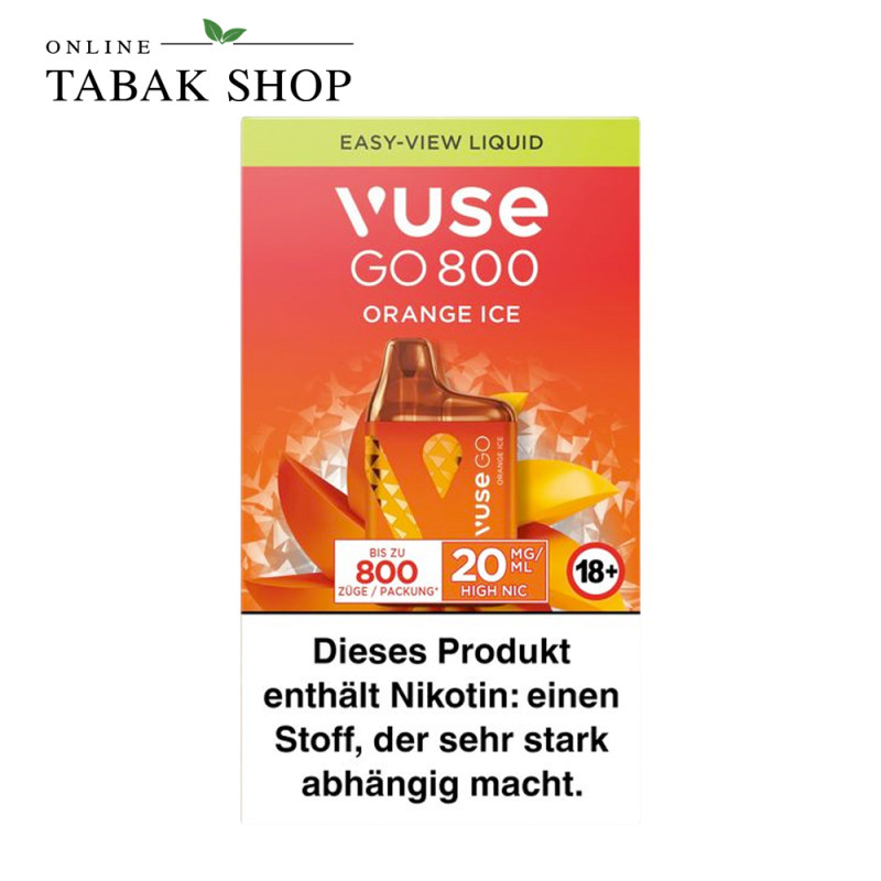 Vuse Go 800 Box Orange Ice (20mg/ml Nikotin)